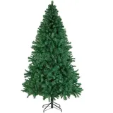 Tectake tectake® Weihnachtsbaum , künstlich in Grün, mit dichten Nadeln, formbar mit viel Volumen, pulverbeschichteter Metallständer mit Kunststoffkappen
