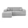 OTTO home Ecksofa OTTO HOME "CASSY L-Form, Schlafsofa mit Bettkasten, Maße B/T/H: 245/165/88 cm", grau (hellgrau), B:244,5cm H:88cm T:164,5cm, 94% Polyester, 6% Nylon, Sofas, Ecksofa, mit 2 Rückenkissen, Recamiere rechts oder links bestellbar