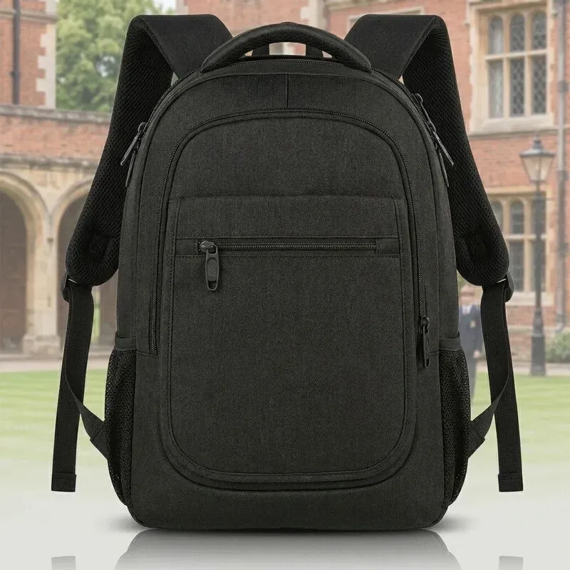 Reise-Laptop-Rucksack, 15,6 Zoll, groß und erweiterbar, mit USB-Ladeanschluss, Anti-Diebstahl, geschäftlich, für Damen und Herren, wasserabweisend, für Schule, Universität und Arbeit, Schwarz