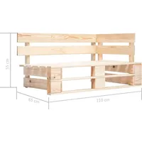 VidaXL 2-Sitzer-Palettensofa mit Kissen Imprägniertes Kiefernholz