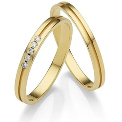 Firetti Trauring Schmuck Geschenk Gold 375 Hochzeit Ehering „LIEBE“, Made in Germany – mit o. ohne Brillanten/Diamanten gelb|goldfarben 72