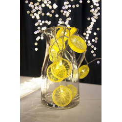 STAR TRADING LED-Lichterkette LED Lichterkette Lemon 10 Zitronenscheiben warmweiße LED L: 1,35m Batterie Timer, 10-flammig gelb