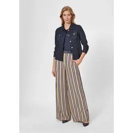 Madeleine Weite Streifenhose Beige/Blau 20