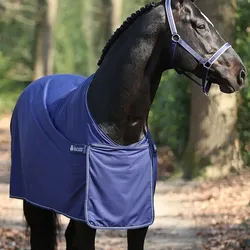 Bucas Panel Prize Cooler Abschwitzdecke 0g, 145cm, Pferdedecke, navy-silber