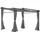 Outsunny Pergola 2,97 x 2,95 m inkl. Seitenteile Dunkelgrau