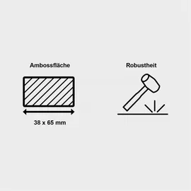SCHEPPACH Schraubstock Asv360-80 38 x 65 mm Ambossfläche