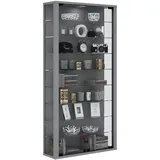 VCM Wandvitrine Vitrosa Maxi 59 x 18 x 114 cm Silber