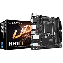 Gigabyte H610I Motherboard - Unterstützt Intel Core 14. Generation CPUs, 4+1+1 Hybrid Digital VRM, bis zu 5600MHz DDR5, 1xPCIe 3.0 M.2, GbE LAN, USB 3.2 Gen 1