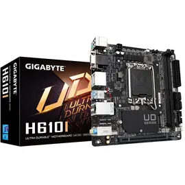 Gigabyte H610I Motherboard - Unterstützt Intel Core 14. Generation CPUs, 4+1+1 Hybrid Digital VRM, bis zu 5600MHz DDR5, 1xPCIe 3.0 M.2, GbE LAN, USB 3.2 Gen 1