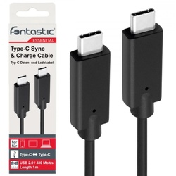 Essential USB Typ-C>USB-C sw Datenkabel, 2 m
