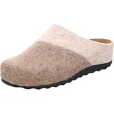 Rohde Damen Pantoffel Softfilz recycled Strass Lederdecksohle Soave-40 6051, Größe:42 EU, Farbe:Beige - Beige - 42