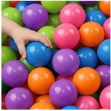 LittleTom 200 Bunte Bälle für Bällebad 5,5cm Babybälle Plastikbälle Baby Spielbälle Pastell