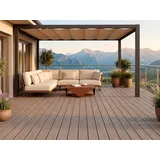 KAHRS WPC CoEx Terrassendielen, 20x140 mm, Massiv, Wendediele Urban Greige / Tropical Brown