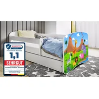 raumhirsch furniture Kinderbett Safari 80 x 180 cm Holzwerkstoff weiß