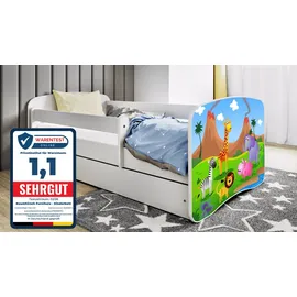 raumhirsch furniture Kinderbett Safari 80 x 180 cm Holzwerkstoff weiß