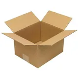 mm_unverified_brand Faltkarton 1-wellig Höhenrillung Maße 230x190x140mm C5 Qualität 1.20 B braun braun