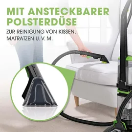 Clean Maxx CLEANmaxx Teppichreinigungsgerät Professional Vibrations- und Seitenbürsten inkl. Shampoo Ersatzbürste Waschsauger Polster reiniger Fleckenentferner sauger