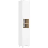 SoBuy Hochschrank mit 2 Türen und 2 Fächern Schmaler