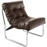 KADIMA DESIGN Clubsessel, Braun, Kufe, 60x76x71 cm, Wohnzimmer, Sessel, Polstersessel