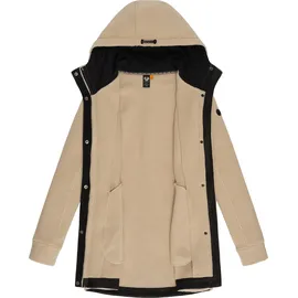 Ragwear Fellimitatmantel "Letti Teddy-Fleece", Damen, Gr. 6XL (52), beige (sand), Plüsch, Material: 100% Polyester, figurumspielend ca.