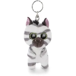 NICI Zebra Mankalita 9cm – Kuscheltieranhänger mit Schlüsselring für Schlüsselband, Schlüsselbund & Schlüsselhalter, weiß/grau, 9 cm