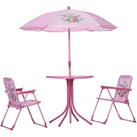 Outsunny Kindersitzgruppe mit Tisch und Sonnenschirm Ø49,5 x 50H cm