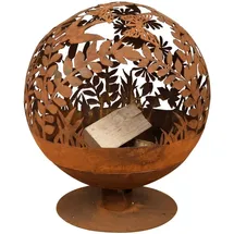 Esschert Design Esschert Fire ball Laser Cut, flowers rust