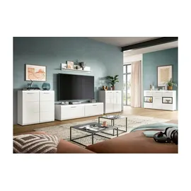 Möbel Kraft Wohnkombination ¦ weiß ¦ Maße (cm): B: 255 H: 160