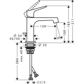 Hansgrohe Citterio M Einhandmischer Edelstahl Optic
