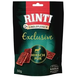 RINTI Singlefleisch Exclusive Snack Venison Leckerli aus Wildfleisch für Hunde 50 g