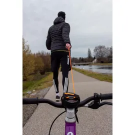 Kommit Fahrrad Zugsystem Abschleppseil schwarz, für Kinder und Erwachsene, 2 m, 120 kg Zugkraft