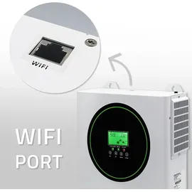 Qoltec 1500W Hybrid Off-Grid Solarwechselrichter 12V mit WLAN