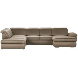 Lounge Collection Wohnlandschaft  mit verschiedenen Funktionen Amanda ¦ braun ¦ Maße (cm): B: 379 H: 102 T: 260.0