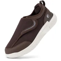 FitVille Diabetiker Schuhe Herren Gesundheitsschuhe Extra Weit Klettverschluss Orthopädische Schuhe für Breite Dicke Füße Sepia 49 EU Weit - 49 EU Weit