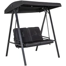 Outsunny Hollywoodschaukel Schwarz 2-Sitzer
