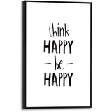Reinders! Reinders Wandbild 20 x 30 cm Think Happy Holz Weiß