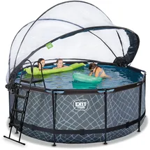 EXIT TOYS Stone Pool 360 x 122 cm inkl. Sandfilter und Abdeckung