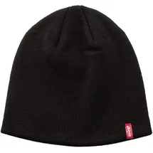 Levi's Strickmütze "UNISEX", Damen, Gr. L/XL, schwarz, Kunstfaser, unifarben, Basic, Mützen Strickmütze, OTIS BEANIE