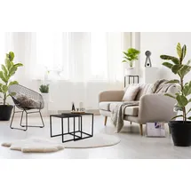 Mirrors and More Judy 2 Teilig - Satztisch Quadratisch In schwarz Mit Metallgestell