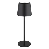 GLOBO Lighting Tischleuchte Tischlampe Esszimmerlampe schwarz Touchdimmer Akku USB