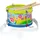 GoKi 61848 Trommel Blumenwiese – Kinder Trommel ab 3 Jahren mit Gurt & Holzstöcken, buntes Musikinstrument aus der goki66-Serie, 21,5 cm