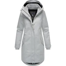 Ragwear Damen atmungsaktiver langer Wintermantel in Wollmantel-Optik warme Winterjacke Jannisa Coat YOUMODO Ash Gr. XL - XL
