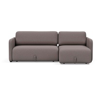 INNOVATION LIVING TM Schlafsofa Vogan innovativ und multifunktional, super bequem, Designsofa, stufenlos ausziehbare Sitzflächen, Ecksofafunktion, schmale Armlehnen grau