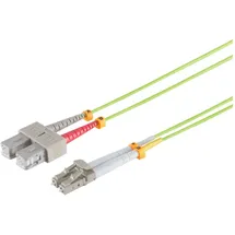 S/CONN maximum connectivity Duplex Patchkabel LC/SC 50/125μ, OM5, lindgrün, 20m