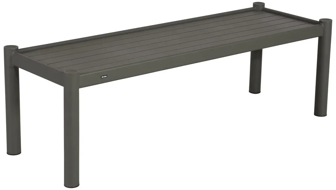 Gartencouchtisch Brad aus Aluminium, modern rechteckig, grün anthrazit, 150x50 cm