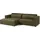 Livora Ecksofa Ottomane links Cord Velours 266x150x80 grün FINN
