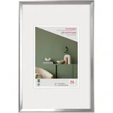 walther design Bilderrahmen Silber 30 x 40 cm mit Kunstglas, Desire Kunststoffrahmen DEX040S