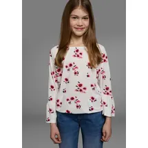Kidsworld Carmenshirt in weiß geblümt), | Gr.: 152/158