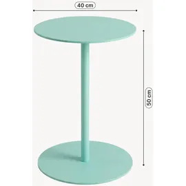 [en.casa] Beistelltisch, Nastätten 50x40 cm Mintgrün Metall, rund 40x50x40 Wohnzimmer, Wohnzimmertische, Beistelltische
