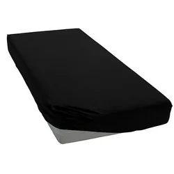 Spannbettlaken BELLANA "Jersey-Lyocell", schwarz, B:140-160cm L:200-220cm, Jersey-Elasthan, Obermaterial: 48% Baumwolle, 48% Lyocell, 4% Elasthan, Laken, temperaturausgleichend und faltenfrei